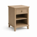 Nachttisch Eiche Natur MDF rechteckig mit Schublade und 2 Ablagen 45 x 40 x 65 cm