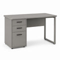 Schreibtisch Grau aus melaminharzbeschichteter Spanplatte mit 3 Schubladen 120 x 60 x 75 cm