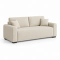2-Sitzer Sofa Creme Polyester Gerade 180 x 90 x 85 cm